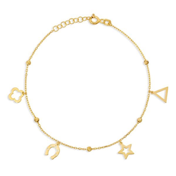 4 Figürlü Gümüş Bileklik