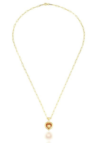 Özel Kesim Zirkon Taşlı Gümüş Kolye