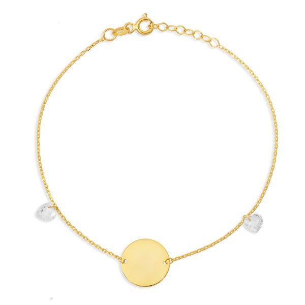 Kalpli Zirkon Taşlı Tasarım Gümüş Bileklik