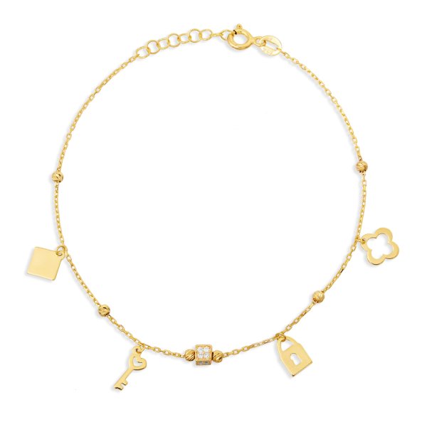 Gümüş Zirkon Taşlı Bileklik