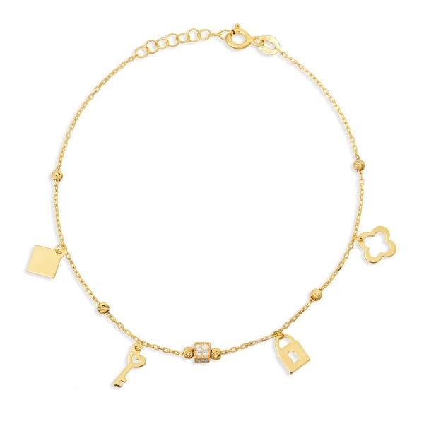 Gümüş Zirkon Taşlı Bileklik