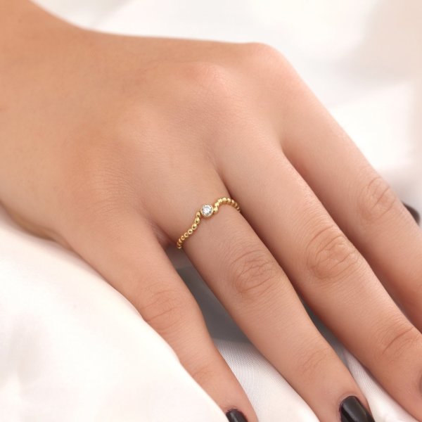 Tek Taşlı Gümüş Yüzük