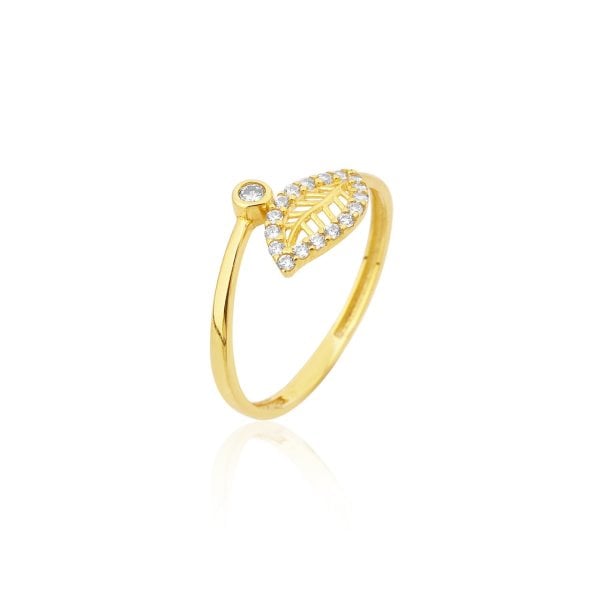 Yaprak Detaylı Yüzük