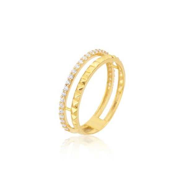 Tek Sıralı Zirkon Taşlı Yüzük