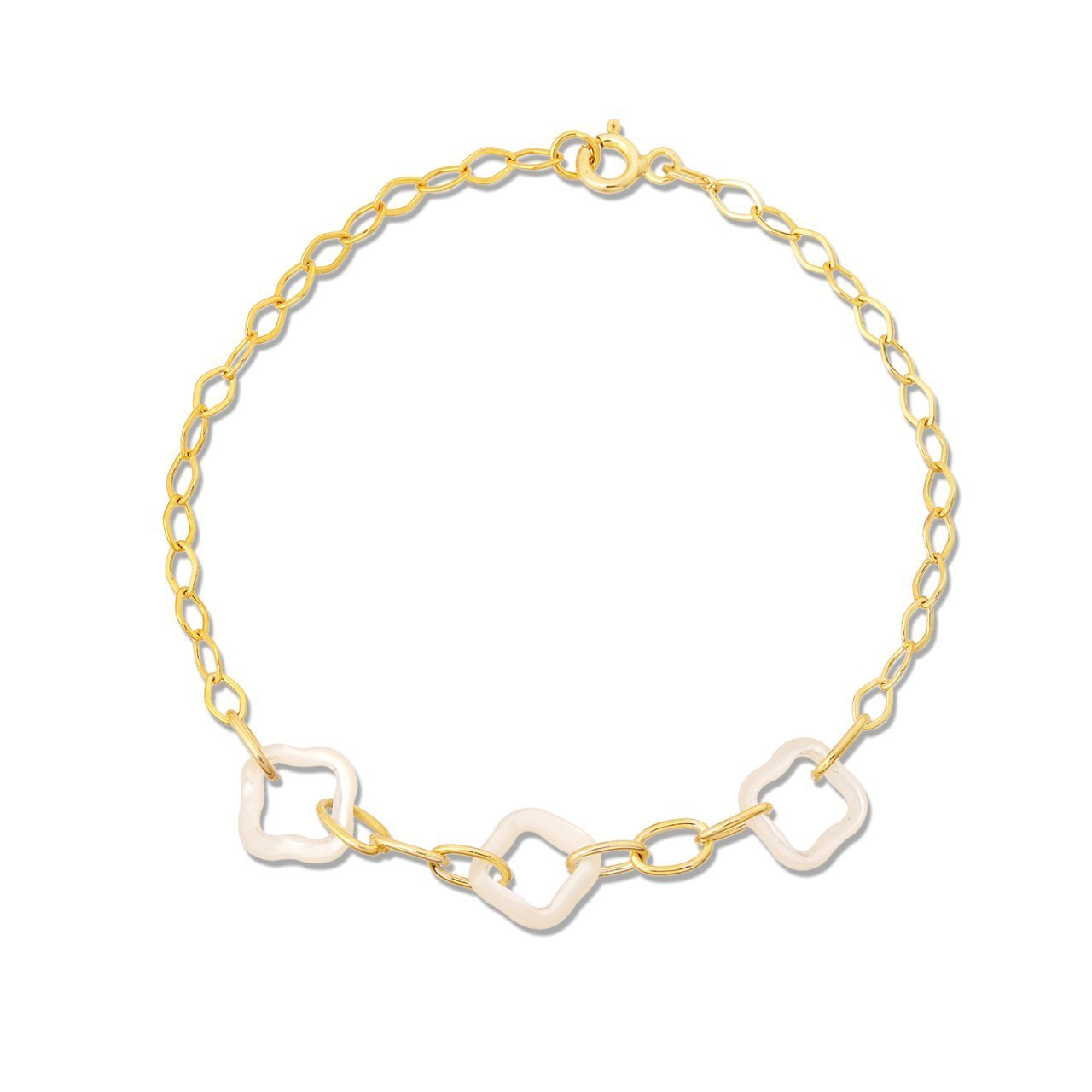 3 'lü Yonca Figürlü Gümüş Bileklik