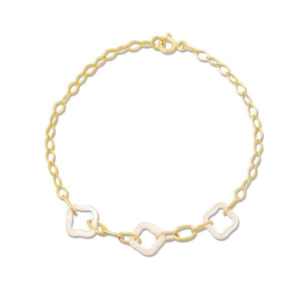 3 'lü Yonca Figürlü Gümüş Bileklik