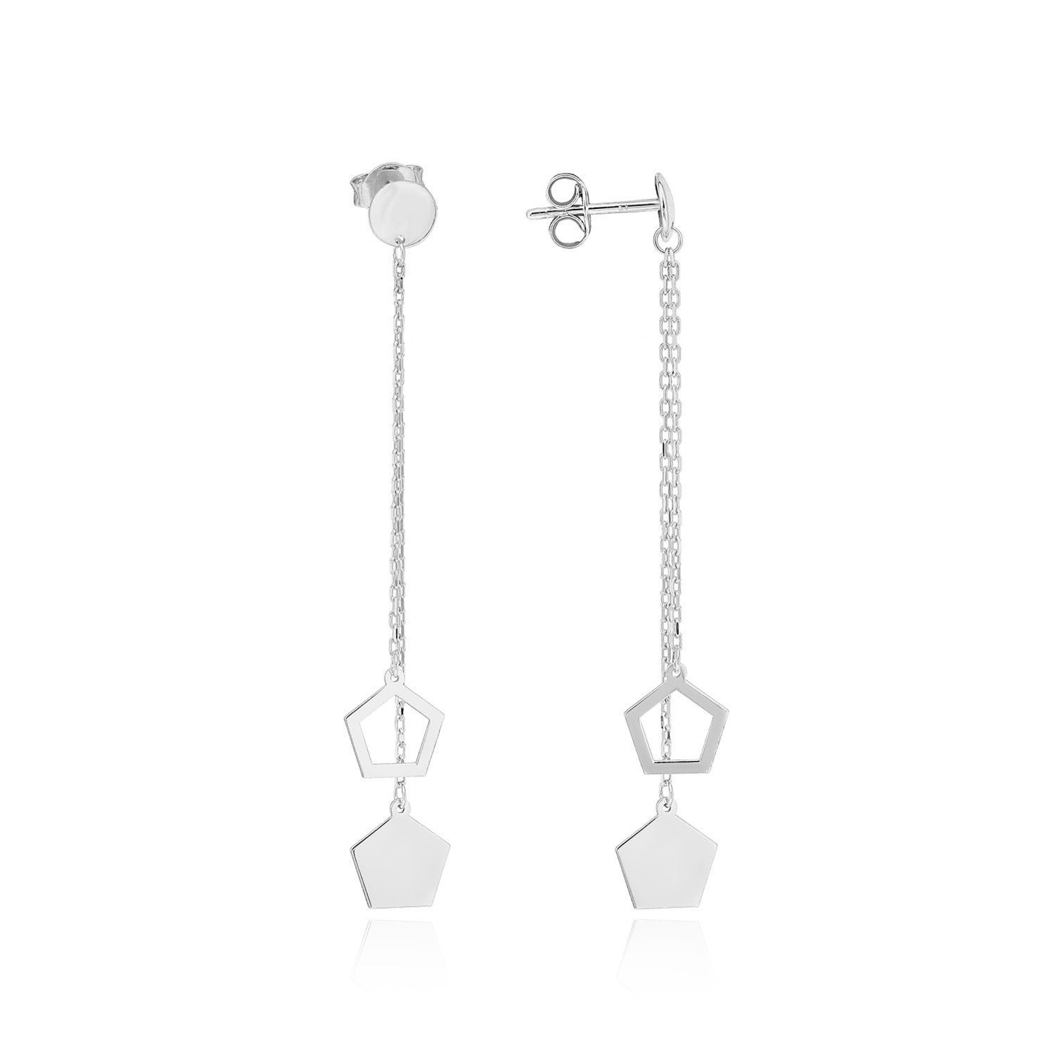 Baklava Figürlü Gümüş Küpe