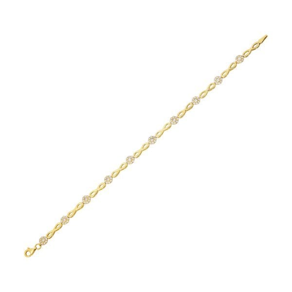 Sonsuzluk Detaylı Gümüş Bileklik