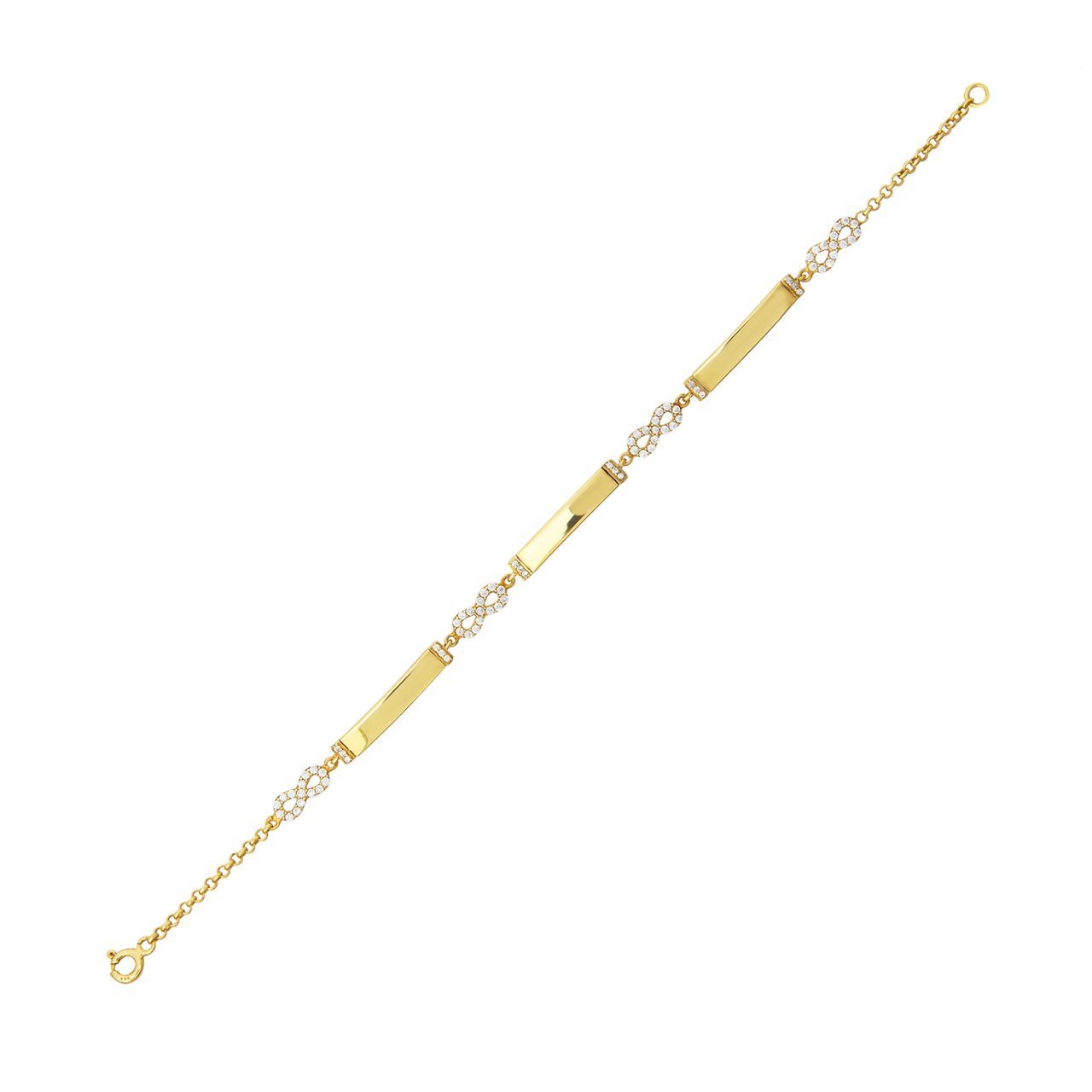 Sonsuzluk Figürlü Gümüş Bileklik