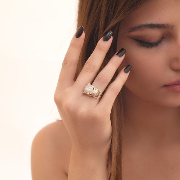 Aslan Figürlü Gümüş Yüzük