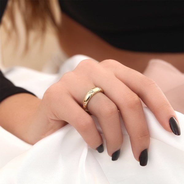 Beyaz Zirkon Taşlı Yüzük