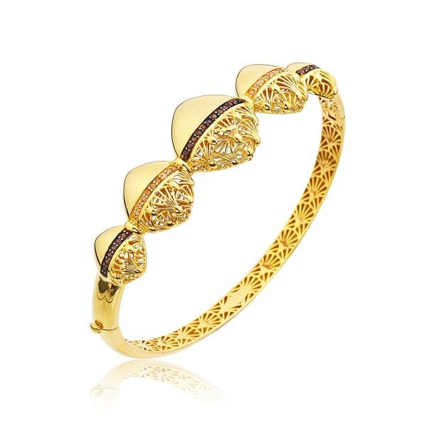 Baklava Desenli Geometrik Gümüş Bilezik