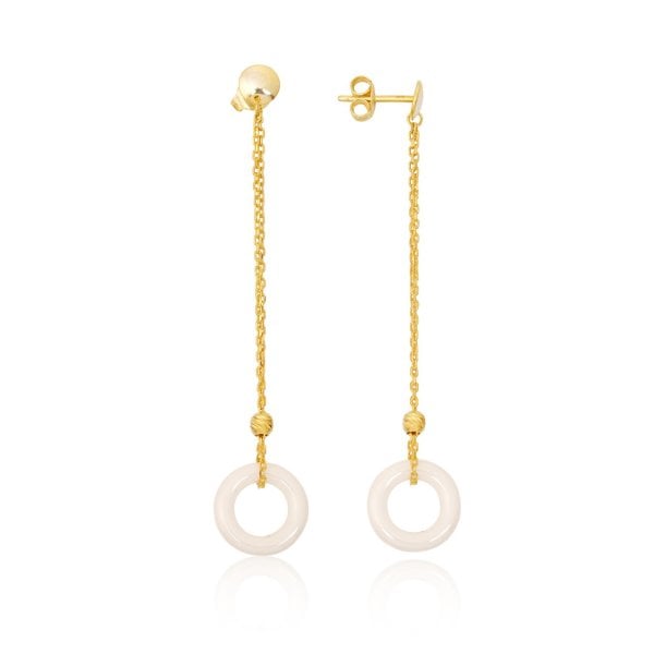 Halka Detaylı Gümüş Küpe