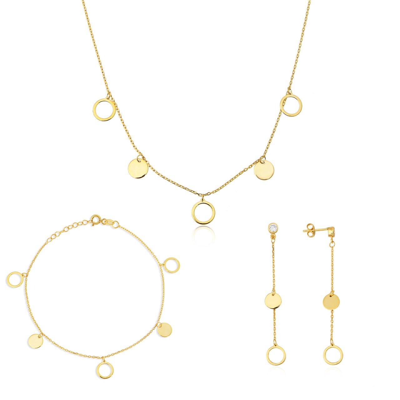 Halka Figürlü Gümüş Set