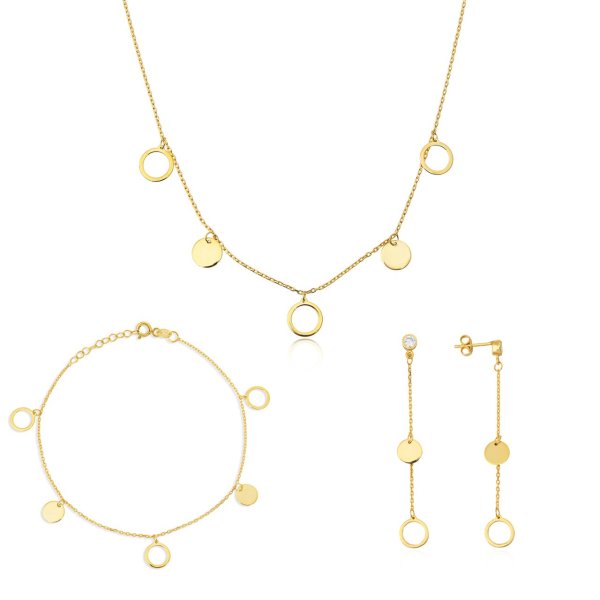 Halka Figürlü Gümüş Set