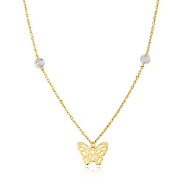 Kelebek Figürlü Gümüş Kolye