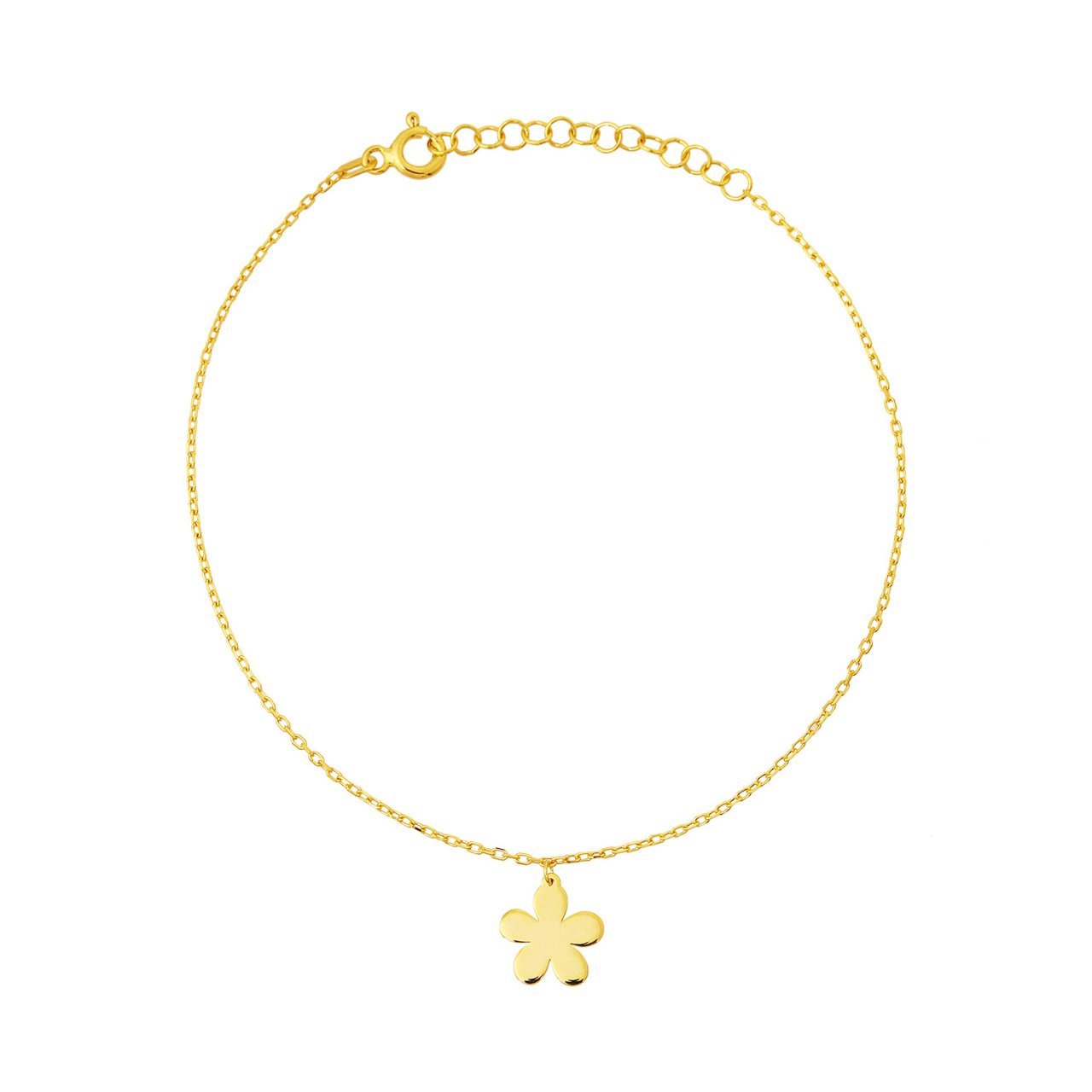 Çiçek Figürlü Gümüş Bileklik