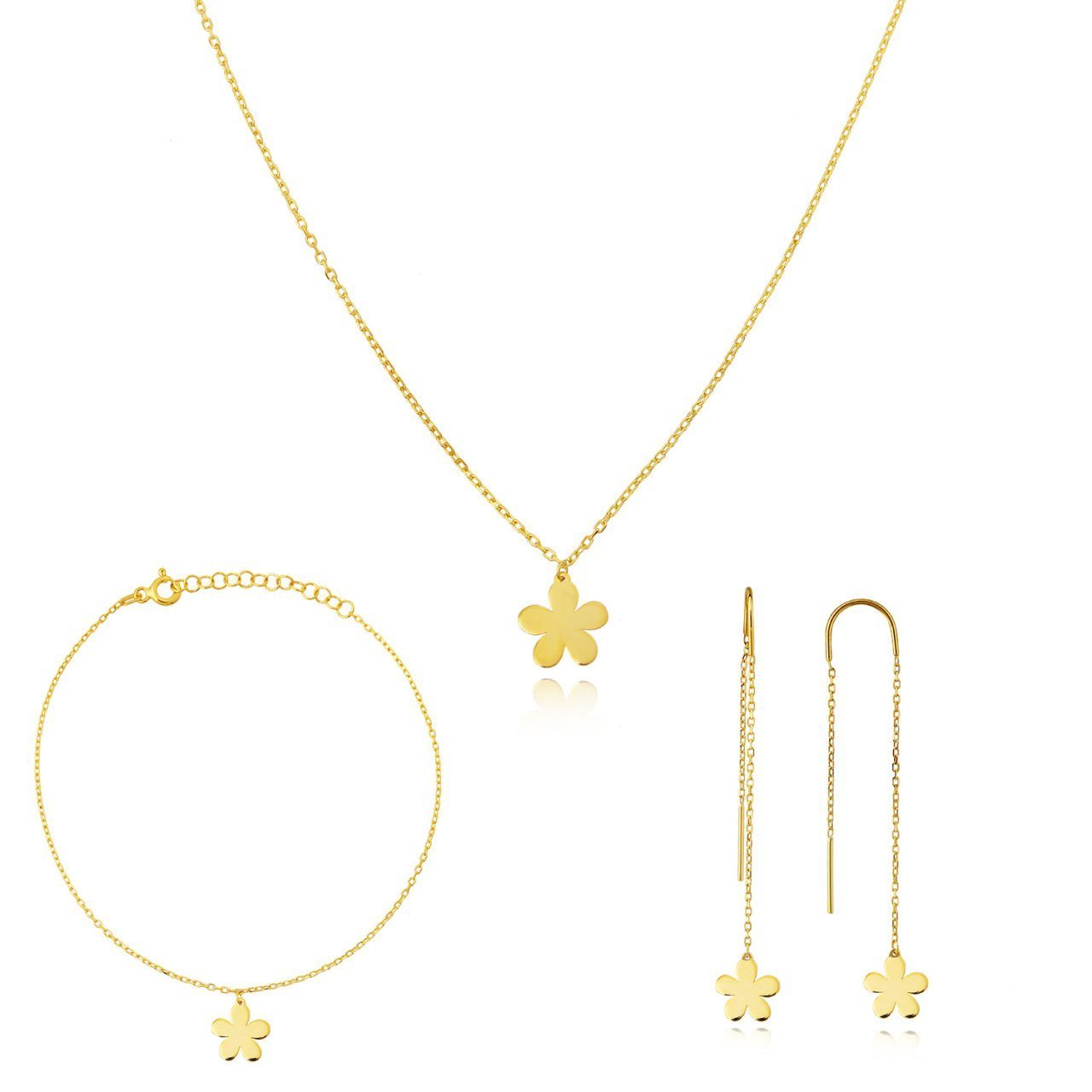 Çiçek Figürlü Gümüş Set