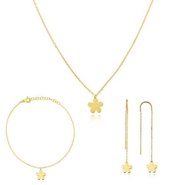 Çiçek Figürlü Gümüş Set