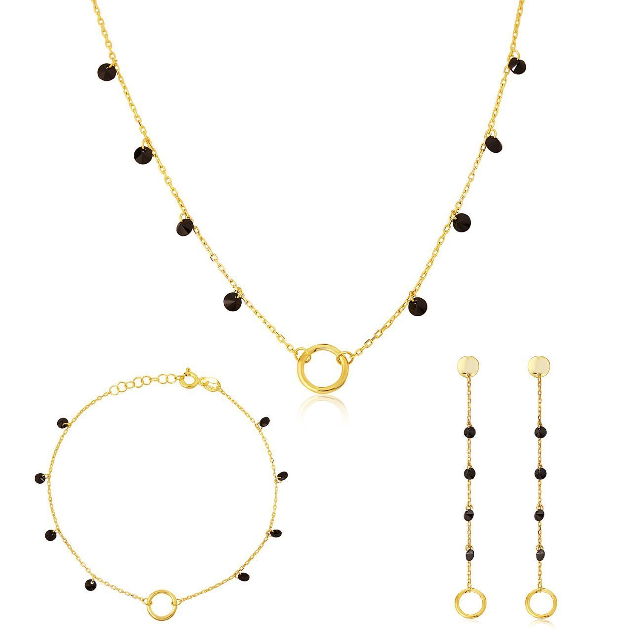 Halka Detaylı Gümüş Set