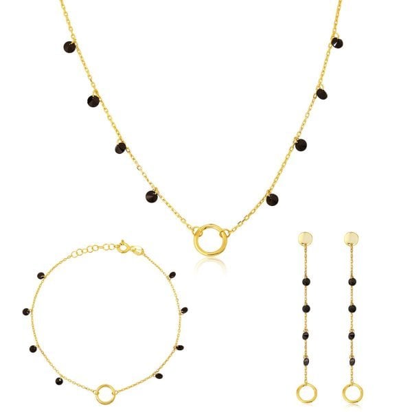 Halka Detaylı Gümüş Set