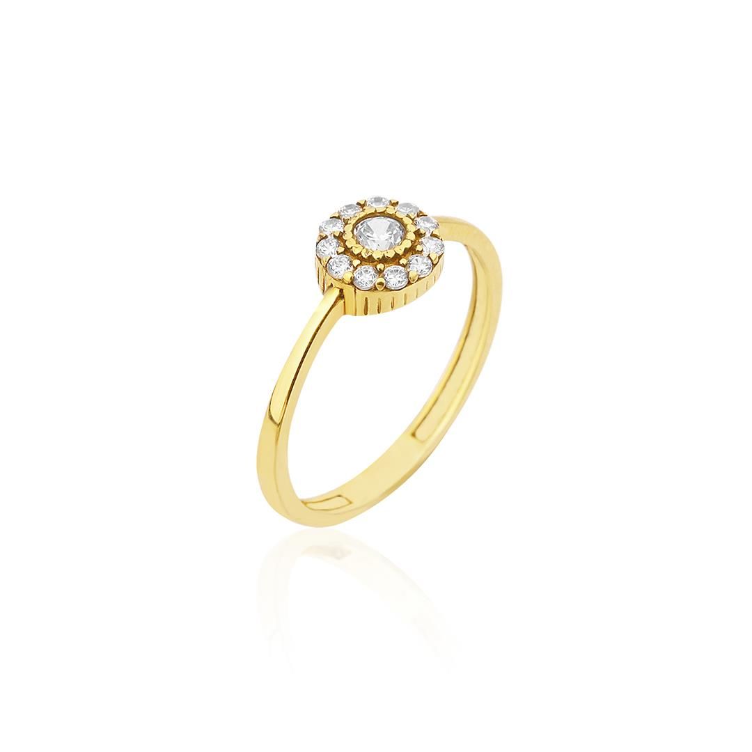 Tasarım Gümüş Yüzük Gold