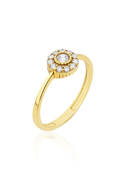 Tasarım Gümüş Yüzük Gold