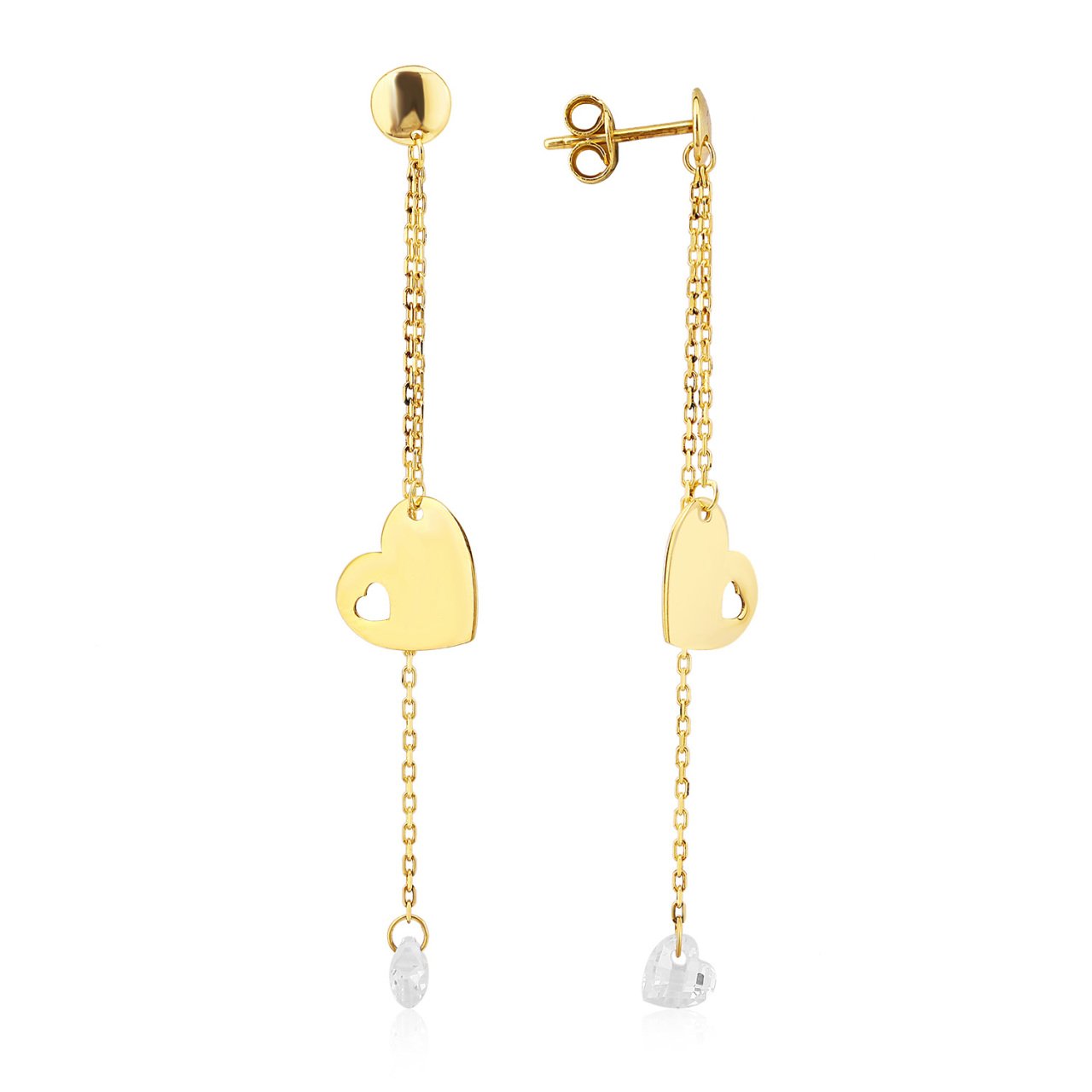 Kalp Figürlü Gümüş Küpe