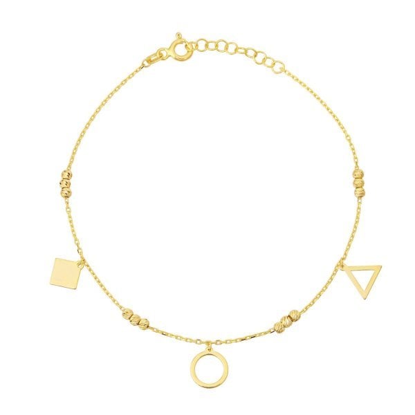 Geometrik Figürlü Gümüş Bileklik