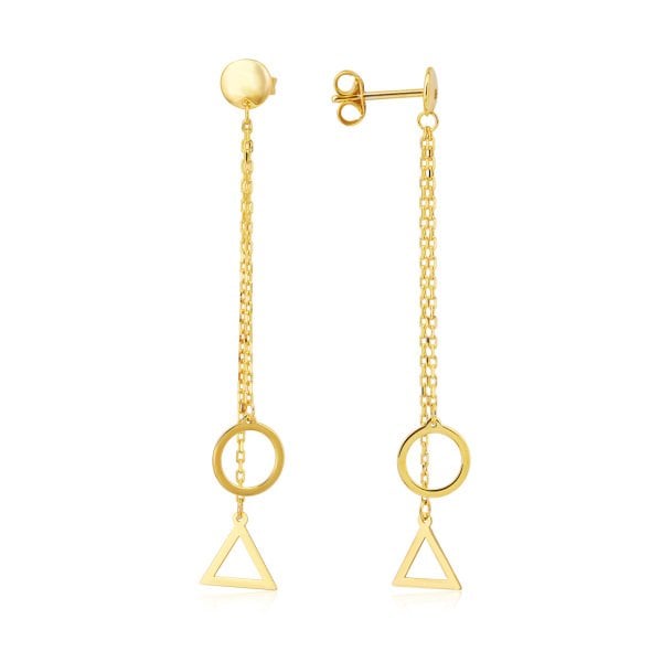 Geometrik Figürlü Gümüş Küpe