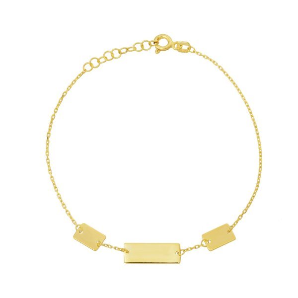 Dikdörtgen Detay Gümüş Bileklik