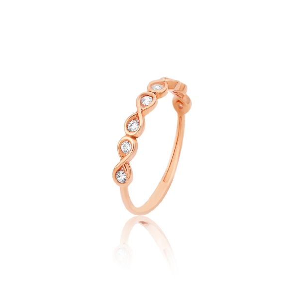 Sonsuzluk Figürlü Gümüş Yüzük Rose