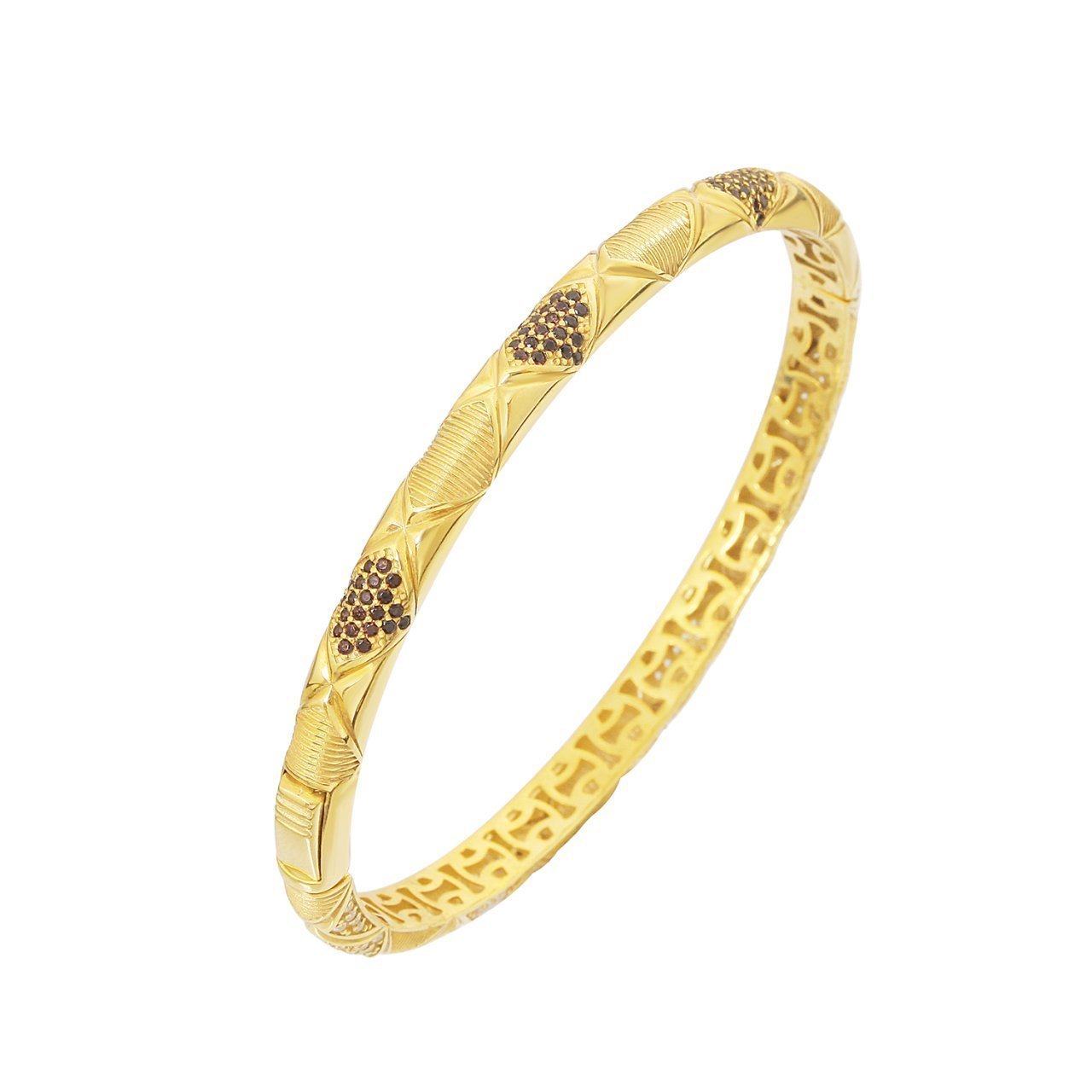 Siyah Taşlı Kilitli Gümüş Bilezik