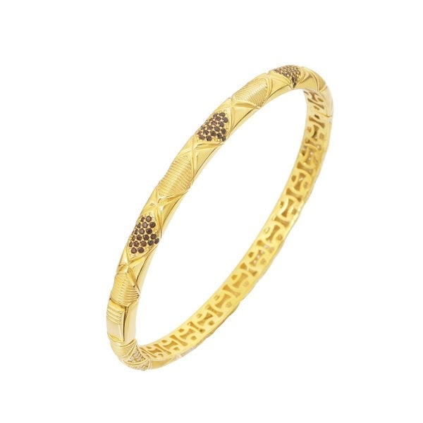 Siyah Taşlı Kilitli Gümüş Bilezik