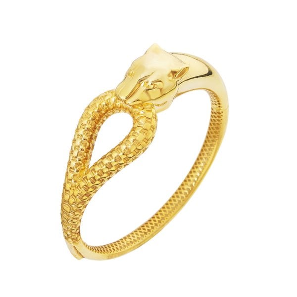 Aslan Figürlü Kilitli Gümüş Bilezik