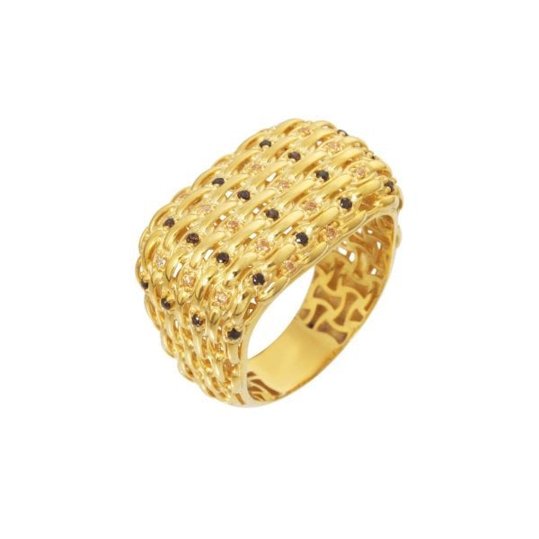 Gümüş Fantezi Dikdörtgen Yüzük