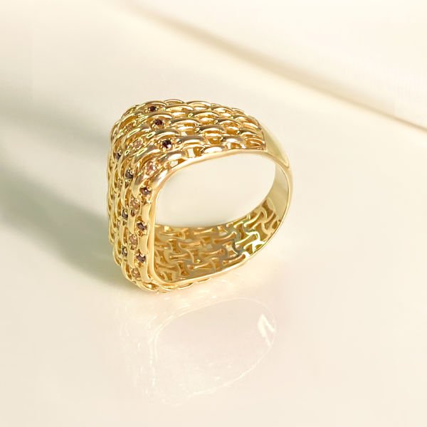 Gümüş Fantezi Dikdörtgen Yüzük