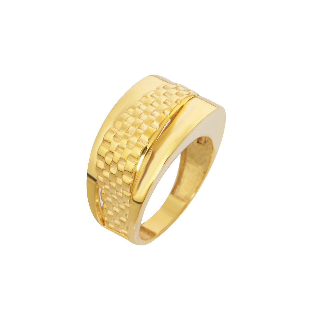 Altın Kaplama Taşsız Gümüş Yüzük