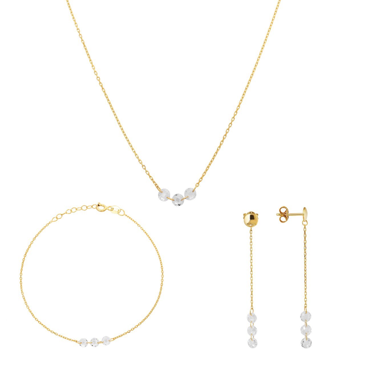 Taşlı Gümüş Set