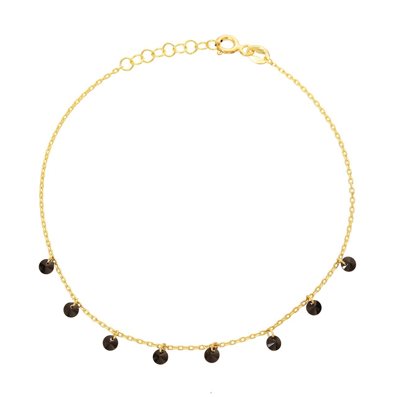 Siyah Taşlı Gümüş Bileklik