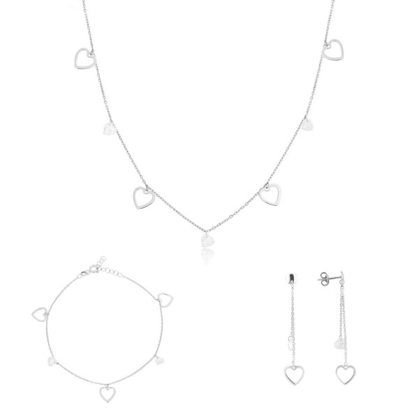 Hafif Model Kalpli Gümüş Set