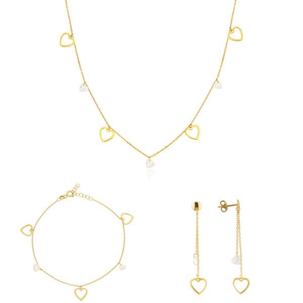 Hafif Model Kalpli Gümüş Set