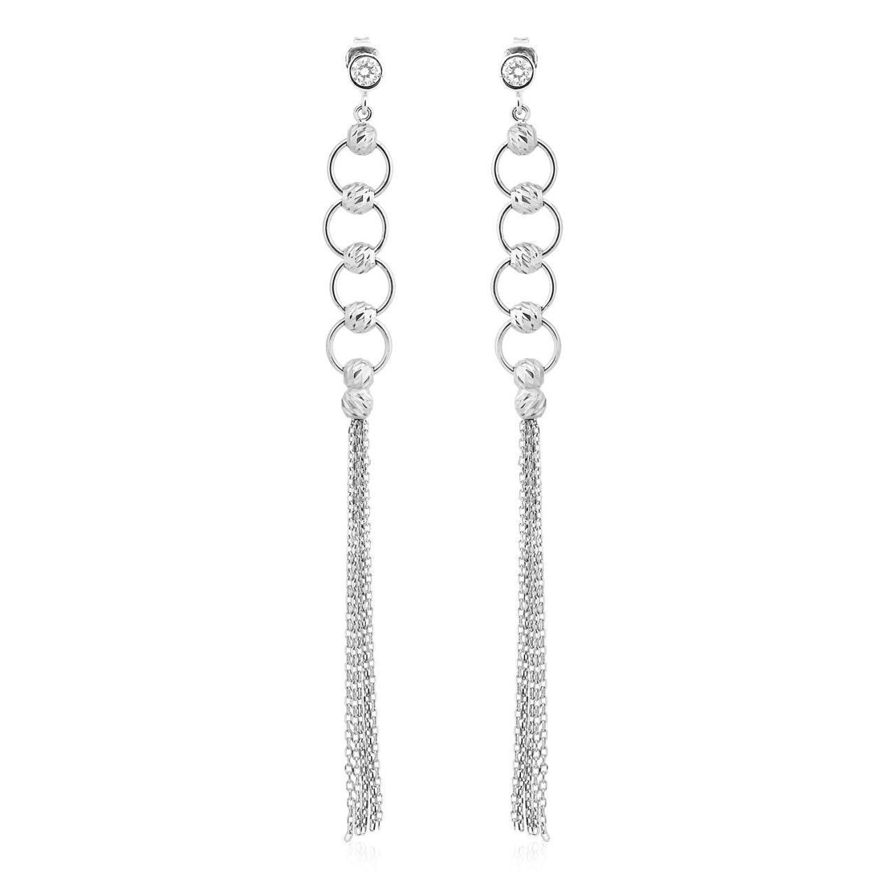 Hafif Model Dorikalı Gümüş Küpe