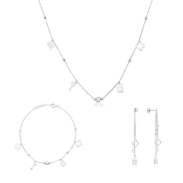 Gümüş Zirkon Taşlı Set