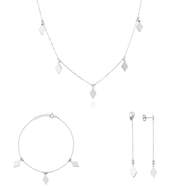 Baklava Figürlü Tasarım Gümüş Set