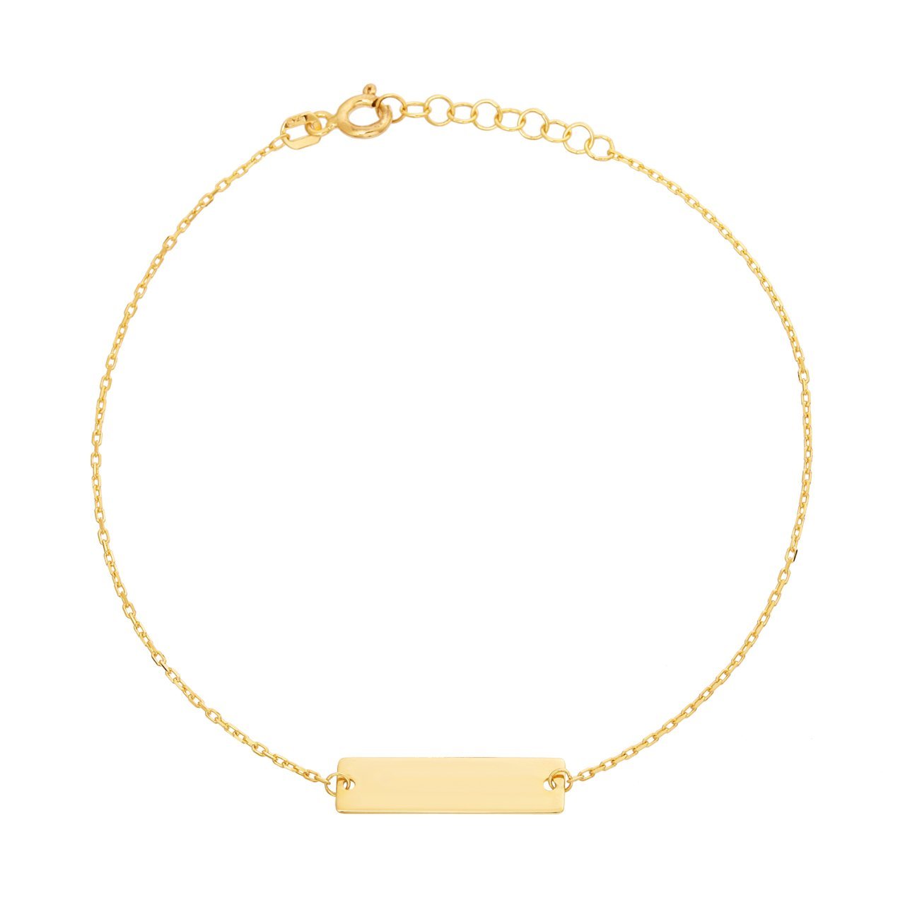 Dikdörtgen Detay Gümüş Bileklik