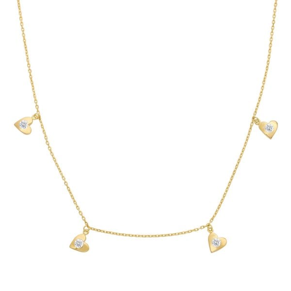 Kalpli Taşlı Gümüş Set