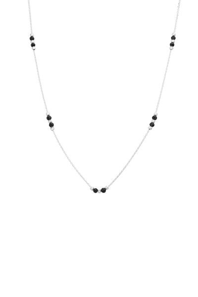 Oniks Taşlı Gümüş BEYAZ Set