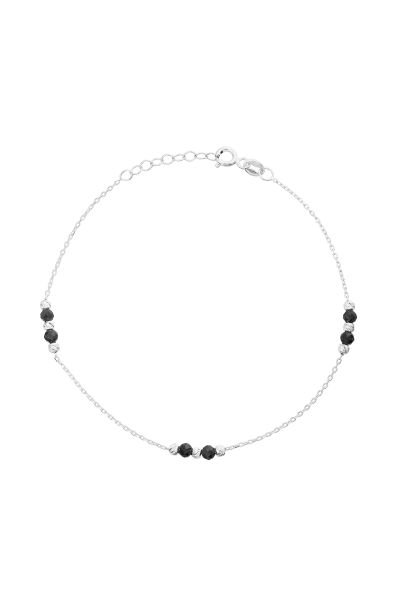 Oniks Taşlı Gümüş BEYAZ Set