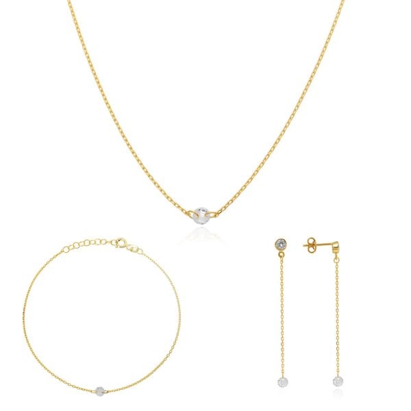 Tektaşlı Gümüş Set